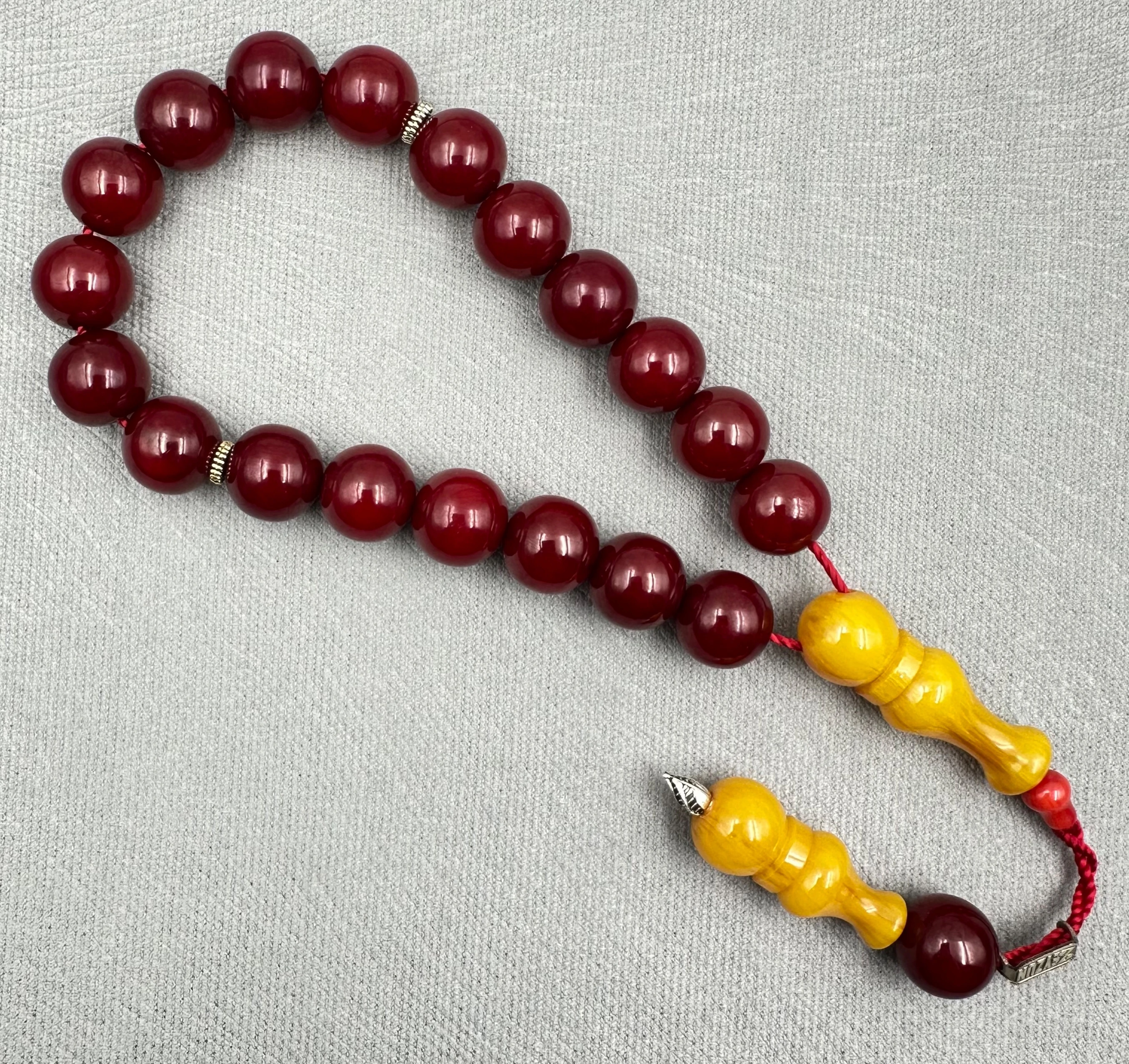 Zeyzun Usta İşçilikli Osmanlı Benzetme Efe Maskot Traşlı İmame Sıkma Kehribar Tespih